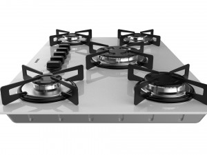 cooktop suggar white glass 5 burners fg5305br 3D Model