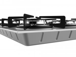 cooktop suggar white glass 5 burners fg5305br 3D Model