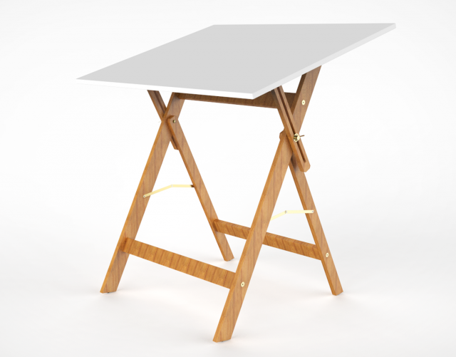 drafting table 3D 模型 .c4d .max .obj .3ds .fbx .stl .blend 