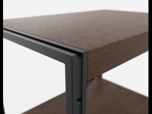 bookcase wooden black and brown 3D Model