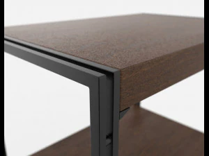 bookcase wooden black and brown 3D Model