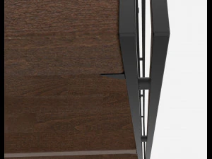 bookcase wooden black and brown 3D Model