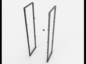 bookcase wooden black and brown 3D Model