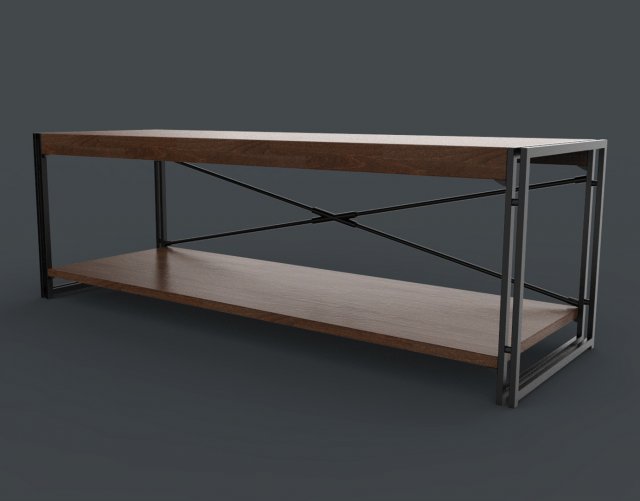 rack wooden black and brown Model 3D .c4d .max .obj .3ds .fbx .stl .blend 
