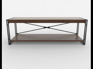 rack wooden black and brown 3D Model