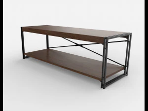 rack wooden black and brown 3D Model