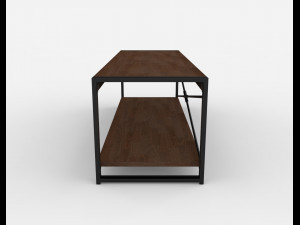 rack wooden black and brown Model 3D