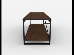 rack wooden black and brown 3D Model