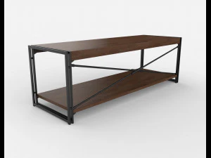 rack wooden black and brown 3D Model