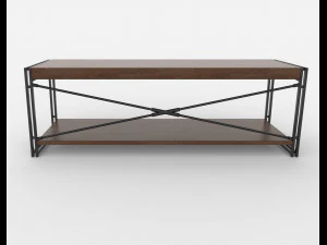 rack wooden black and brown 3D Model