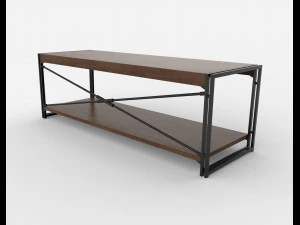 rack wooden black and brown 3D Model
