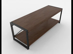 rack wooden black and brown 3D Model