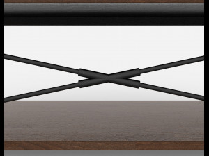 rack wooden black and brown Model 3D