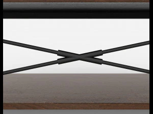 rack wooden black and brown 3D Model