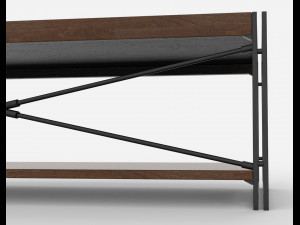 rack wooden black and brown Model 3D