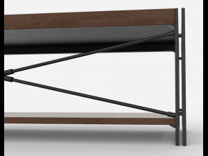 rack wooden black and brown 3D Model