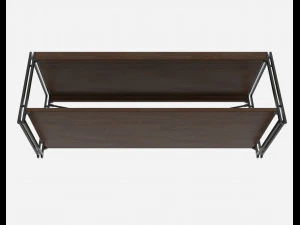 rack wooden black and brown 3D Model