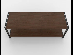 rack wooden black and brown 3D Model