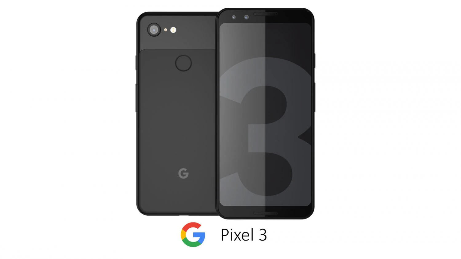 google pixel 3 black 3D Model .c4d .max .obj .3ds .fbx .stl .blend 