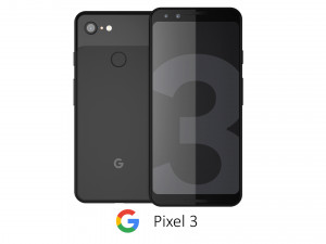 google pixel 3 black Modelo 3D