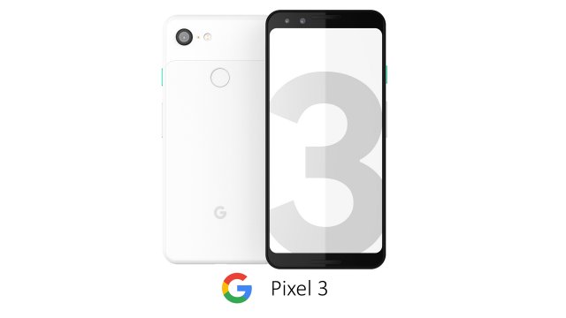 google pixel 3 white 3D-Modell .c4d .max .obj .3ds .fbx .stl .blend 
