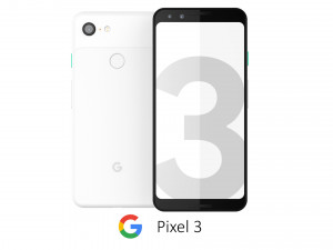 google pixel 3 white Modelo 3D
