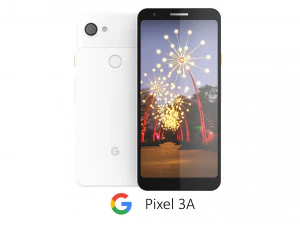 谷歌 Pixel 3a 白色 3D 模型