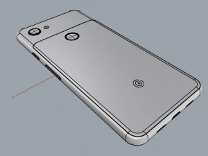Google Pixel 3a белый 3D Модель