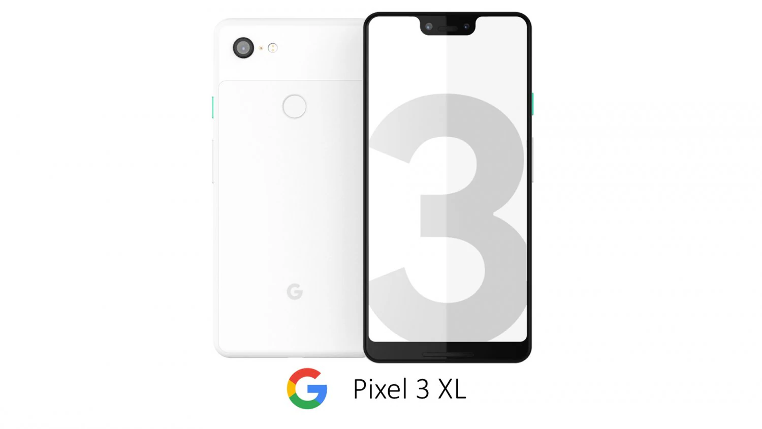 google pixel 3 xl white 3D Model .c4d .max .obj .3ds .fbx .stl .blend 