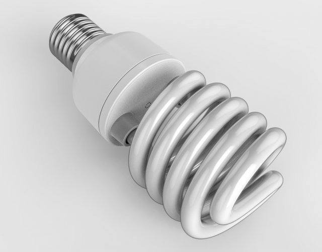 fluorescent compact lamp Modelo 3D .c4d .max .obj .3ds .fbx .stl .blend 