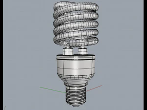 lampada fluorescente compatta Modello 3D