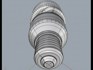 lampada fluorescente compatta Modello 3D