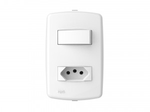 iriel duale up 1 switch and 1 outlet Model 3D