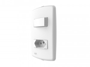 iriel duale up 1 switch and 1 outlet Model 3D