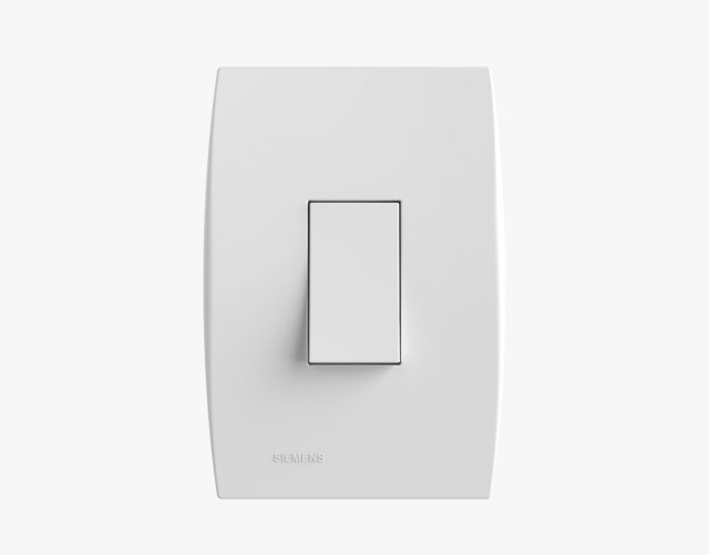 siemens 1 button switch Modèle 3D .c4d .max .obj .3ds .fbx .stl .blend 