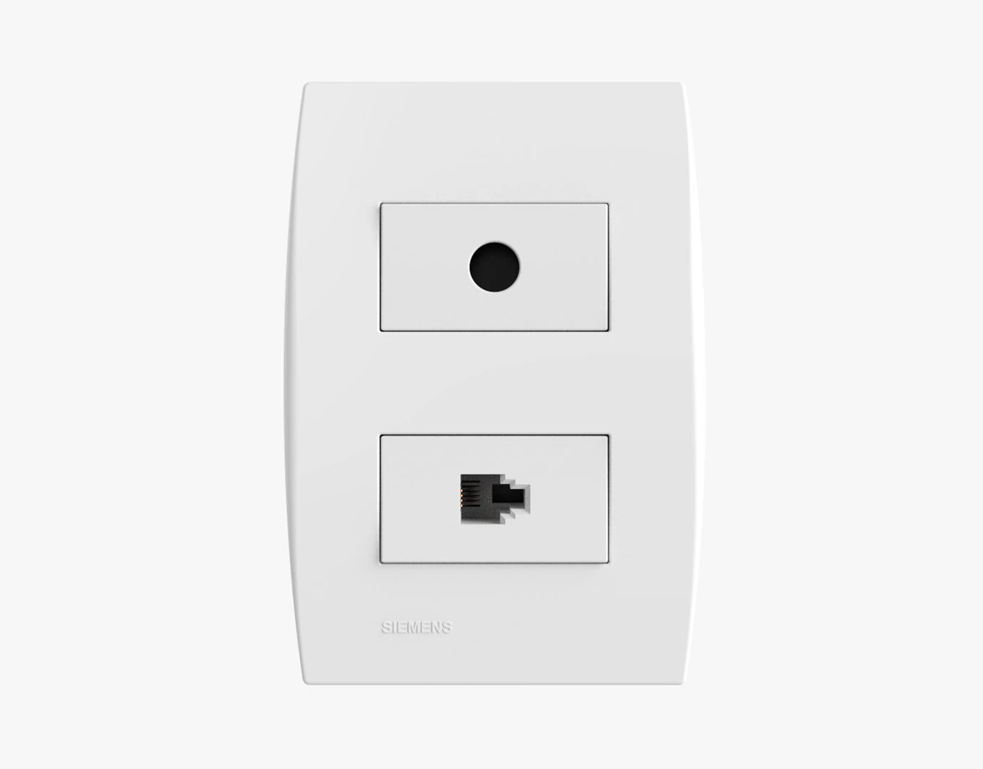 siemens 1 ethernet and tv outlets 3D Model .c4d .max .obj .3ds .fbx .stl .blend 