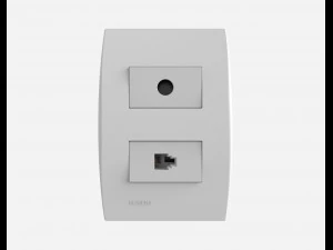 siemens 1 ethernet and tv outlets 3D Model