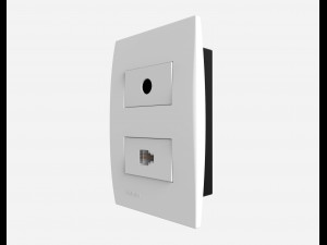 siemens 1 ethernet and tv outlets 3D Модель
