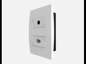 siemens 1 ethernet and tv outlets 3D Model