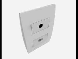 siemens 1 ethernet and tv outlets 3D Model