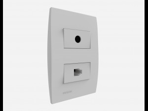 siemens 1 ethernet and tv outlets 3D Модель