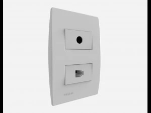 siemens 1 ethernet and tv outlets 3D Model