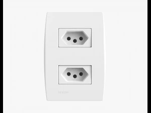 지멘스 2개의 전원 콘센트 3D 모델