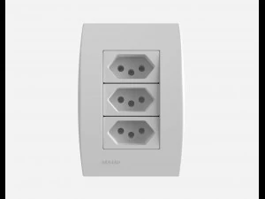 siemens 3 power outlets 3D Model