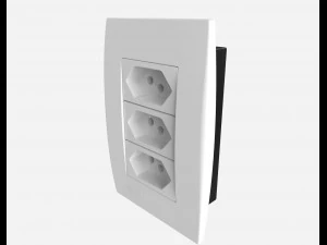 siemens 3 power outlets 3D Model