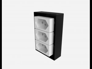 siemens 3 power outlets 3D Model