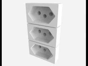 siemens 3 power outlets 3D Model