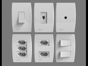розетки и выключатели Siemens 3D Модель