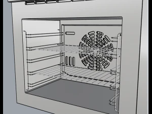 bosch 30 single wall oven 3D Model