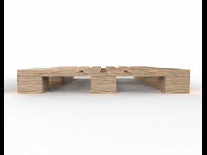 pallet pbr 1200mm x 1000mm 3Dモデル